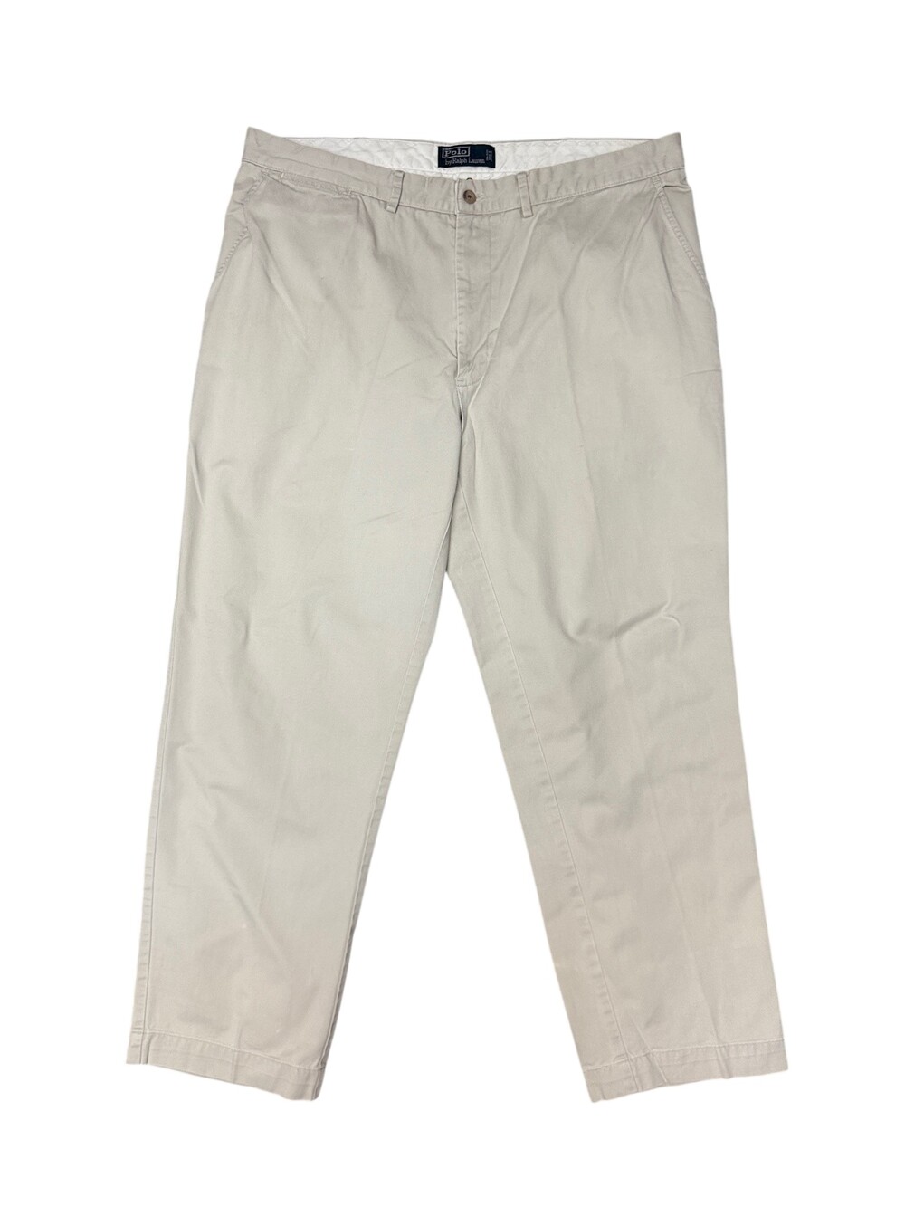 Polo Ralph Lauren Pants Mens 38x29 Beige Classic Chino Pleated Straight Casual